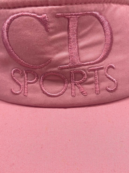 Rare Vintage Girlie Preppy CD Dior Sports Pink Visor Cap Hat Adjustable Summer